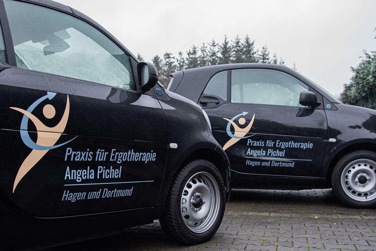 Fahrzeugbeschriftung aus Dortmund für Ergotherapie Pichel